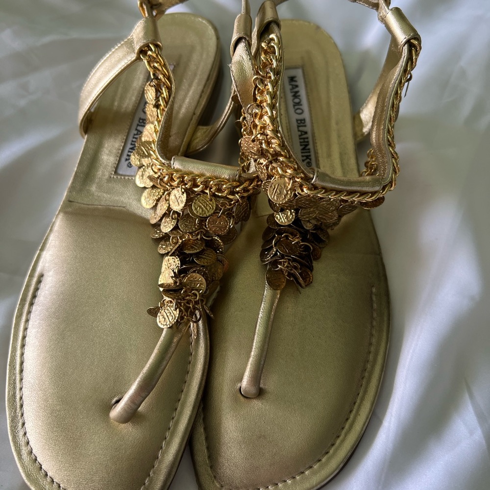 Beautiful Manolo Blahnik sandals with unique details